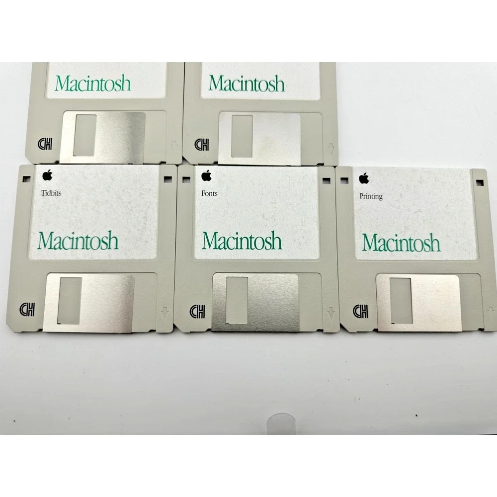 Apple Macintosh System 7.1 Floppy Disk Lot 7 Disks Install Tools Fonts LC 520 55